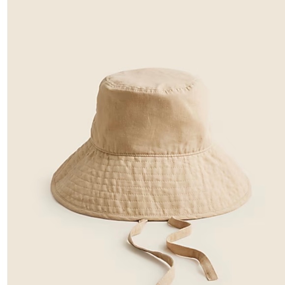 J Crew linen bucket hat M/L beige - Picture 1 of 5